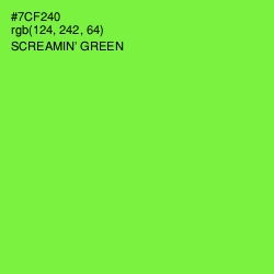 #7CF240 - Screamin' Green Color Image
